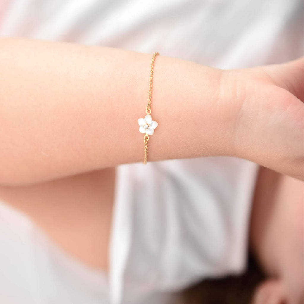 Diamond Floral Bracelet - baby-jewels