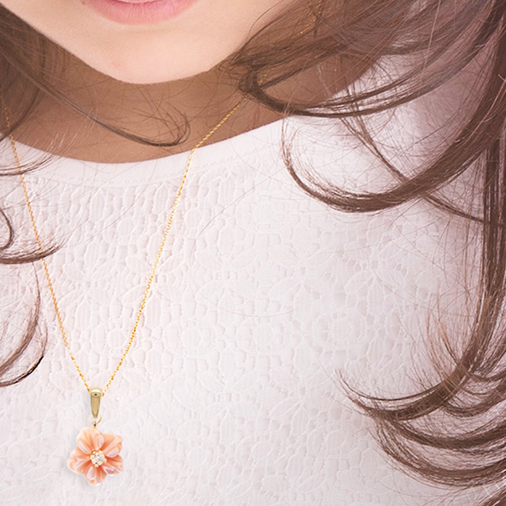 Diamond Flower Necklace - baby-jewels