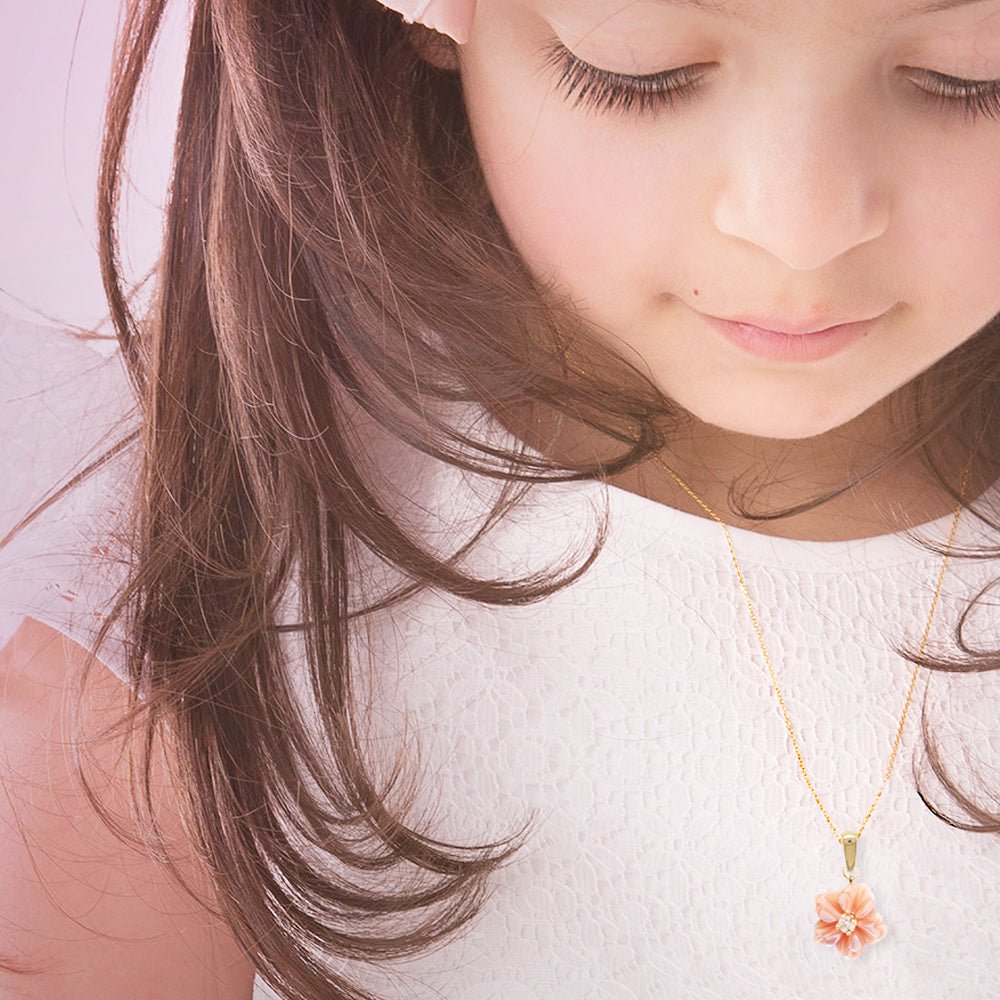 Diamond Flower Necklace - baby-jewels