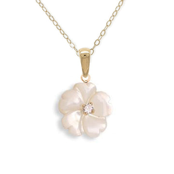 Diamond Flower Necklace - baby-jewels