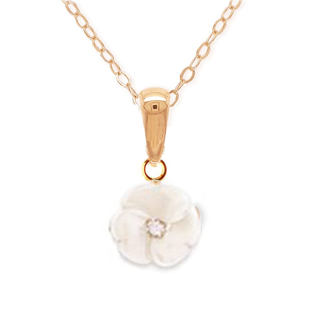 Diamond Flower Necklace - baby-jewels