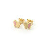 Gold & Pink Butterfly Earrings - baby-jewels