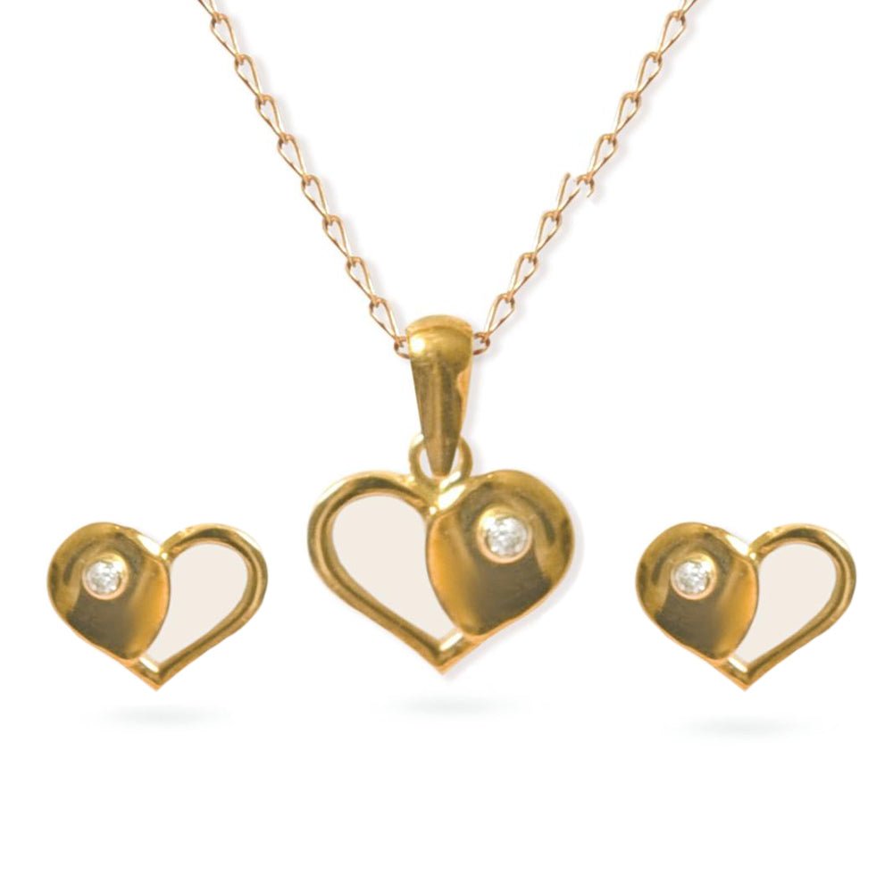 Necklace & Earrings Heart Set - baby-jewels