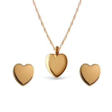 Necklace & Earrings Heart Shaped Set - baby-jewels