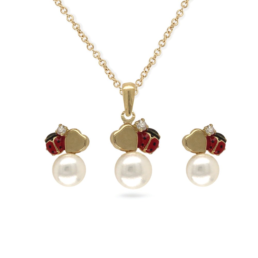 Necklace & Earrings Love Ladybug Set - baby-jewels