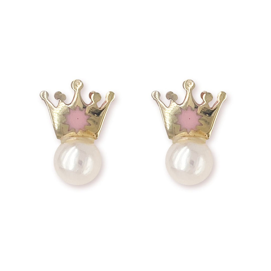 Pink Crown Earrings - baby-jewels