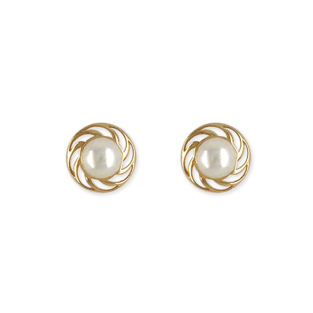 Round Shaped Pearl Earrings - baby-jewels