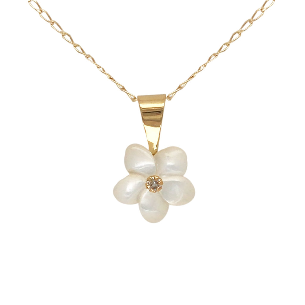 White Diamond Floral Necklace - baby-jewels